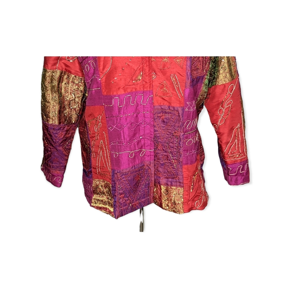 Chico's Patchwork Sequined Embroidered Art-To-Wea… - image 6